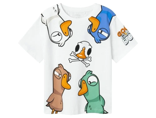 Name It t-shirt hvid med Goose Goose Duck print